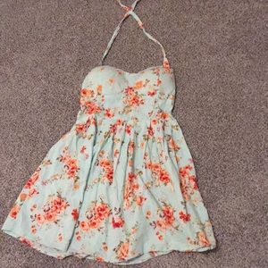 Blue and floral dress